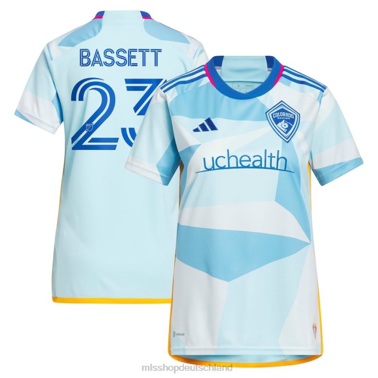 MLS Jerseys Frauen Colorado Rapids Cole Bassett adidas hellblaues 2023 New Day Kit Replika-Trikot 4PP8T1216