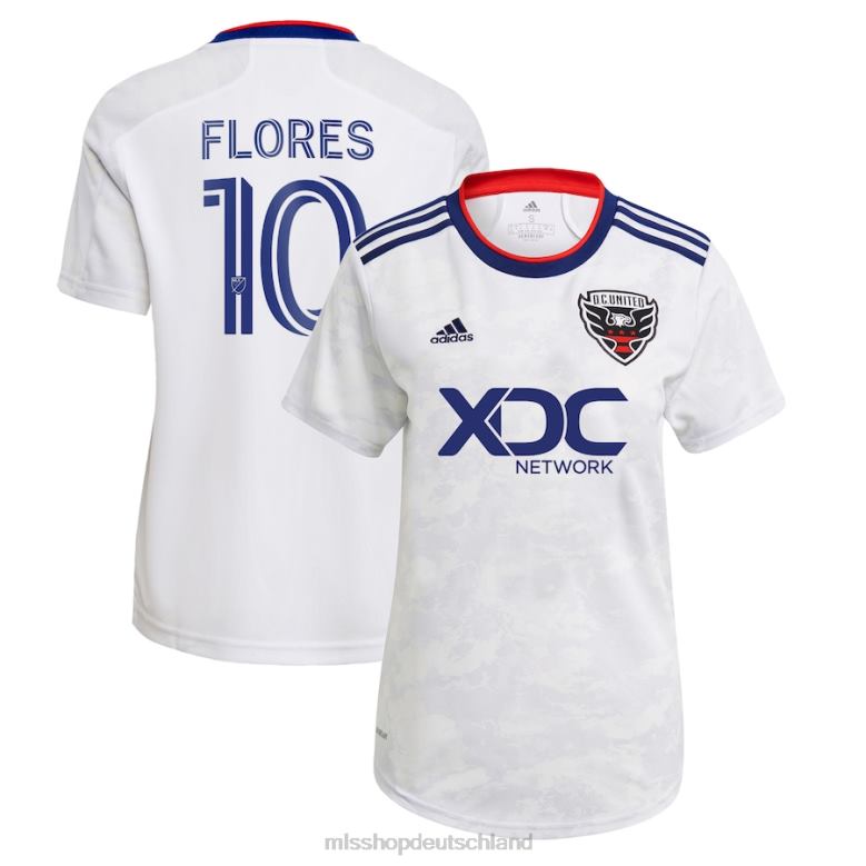 MLS Jerseys Frauen Gleichstrom United Edison Flores adidas weiß 2022 das Marmor-Replika-Spielertrikot 4PP8T1521