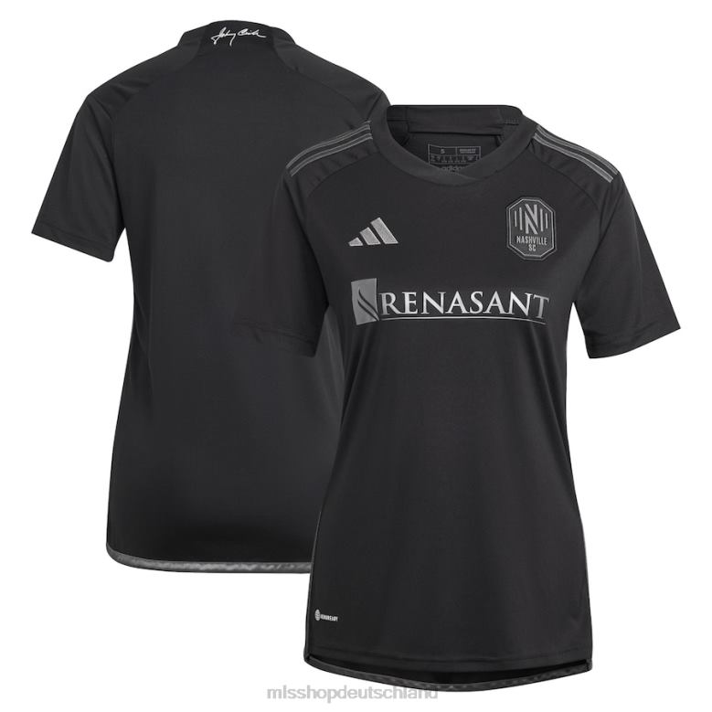 MLS Jerseys Frauen nashville sc adidas schwarz 2023 Mann im schwarzen Kit Replika-Trikot 4PP8T105