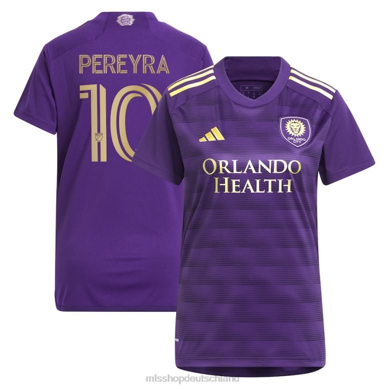MLS Jerseys Frauen Orlando City SC Mauricio Pereyra adidas Lila 2023 The Wall Kit Replika-Spielertrikot 4PP8T962