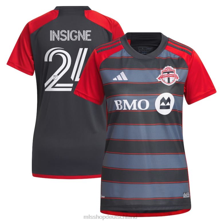 MLS Jerseys Frauen Toronto FC Lorenzo Insigne adidas Grau 2023 Club Kit Replika-Spielertrikot 4PP8T943