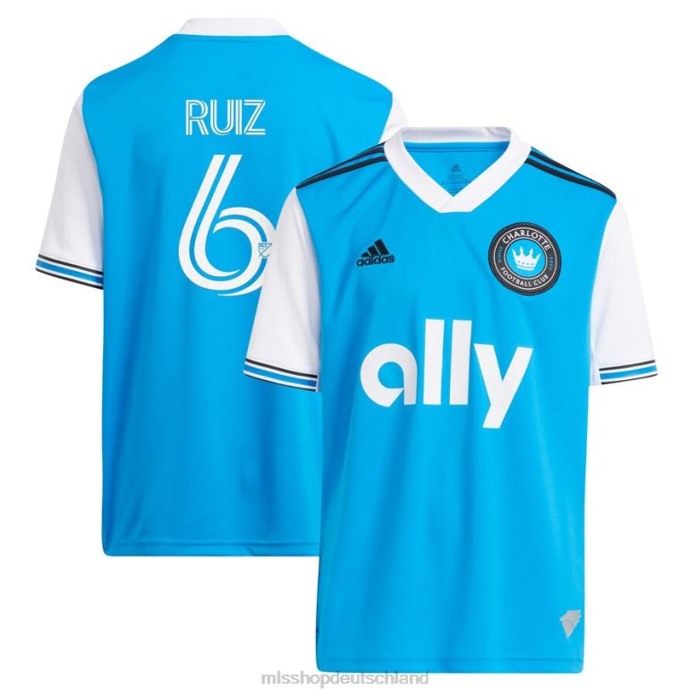 MLS Jerseys Kinder Charlotte FC Sergio Ruiz adidas Blau 2022 Primär-Replika-Spielertrikot 4PP8T1026