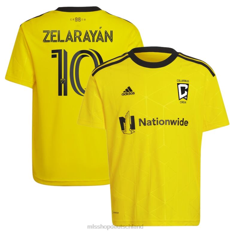 MLS Jerseys Kinder Columbus Crew Lucas Zelarayan adidas Gelb 2022 Gold Standard Kit Replika-Spielertrikot 4PP8T431