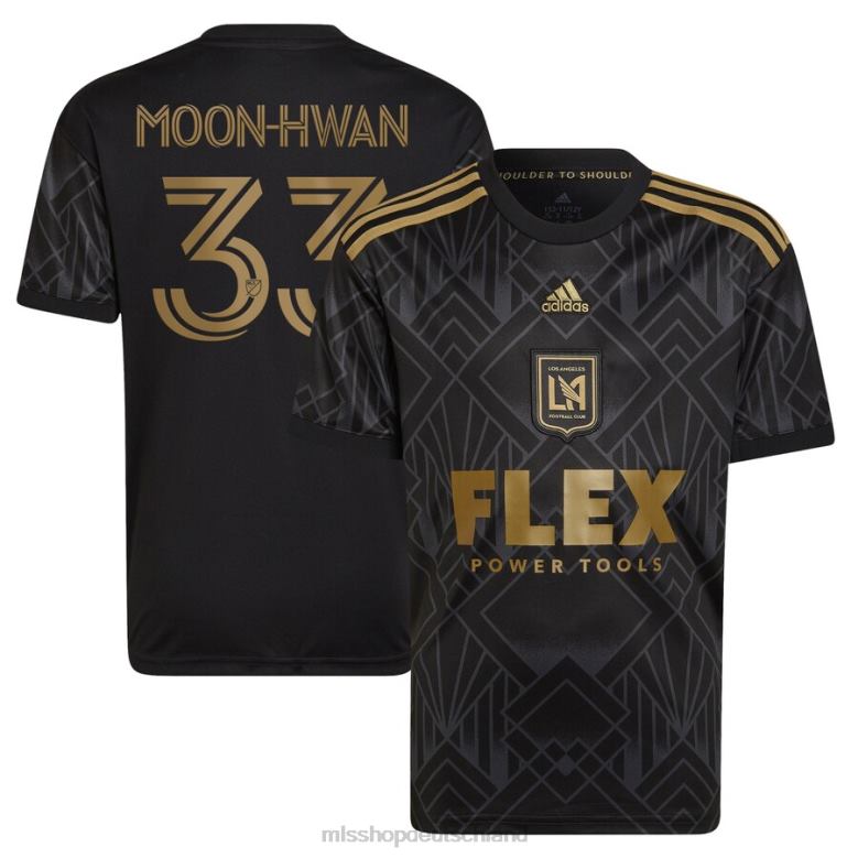 MLS Jerseys Kinder Lafc Kim Moon-Hwan adidas schwarzes 2022 5-Jahres-Jubiläumstrikot Replika-Spielertrikot 4PP8T1231