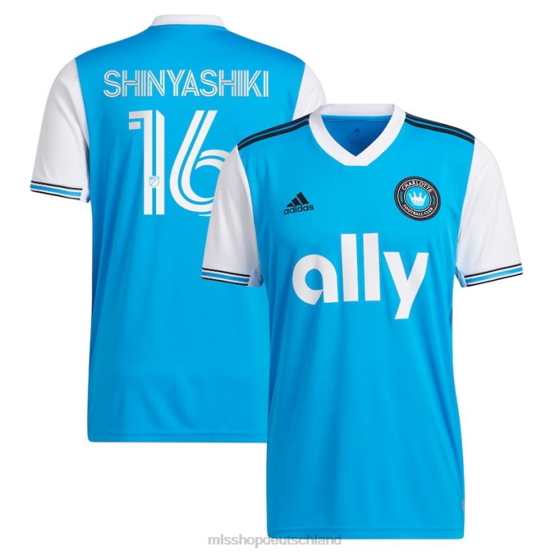 MLS Jerseys Männer Charlotte FC Andre Shinyashiki adidas Blau 2022 Primär-Replika-Spielertrikot 4PP8T942