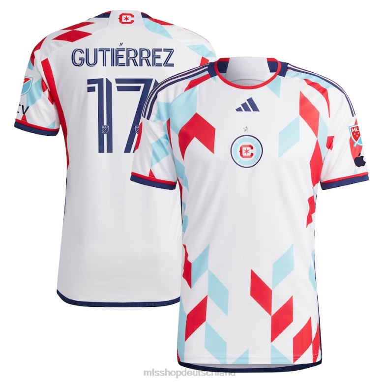 MLS Jerseys Männer Chicago Fire Brian Gutierrez adidas Weiß 2023 ein Kit für alle authentischen Spielertrikots 4PP8T897