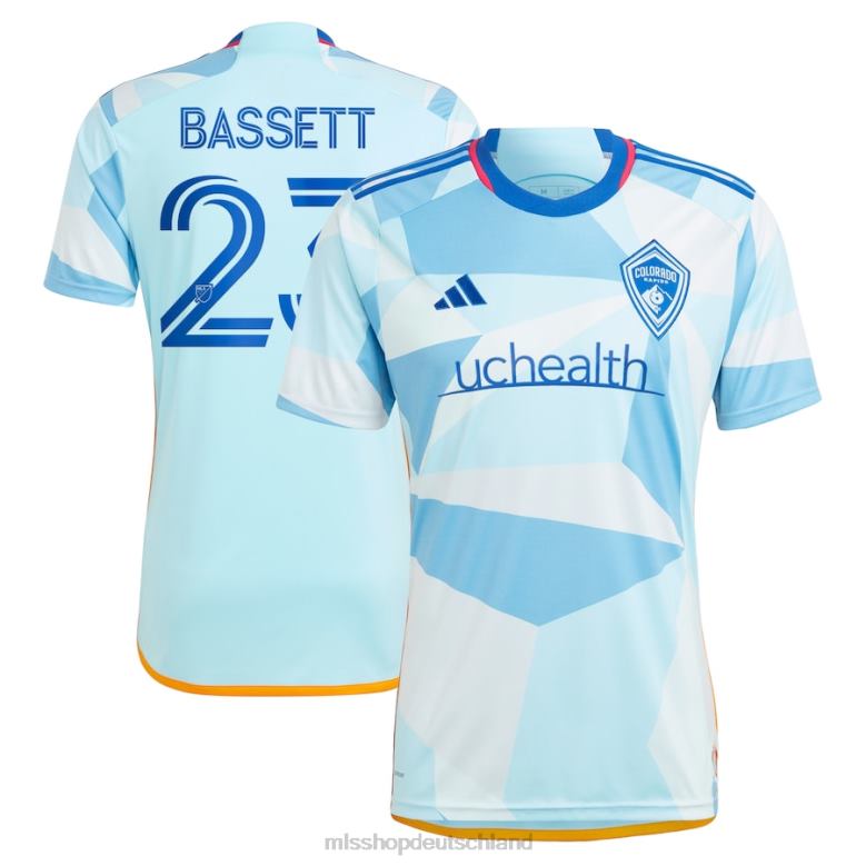 MLS Jerseys Männer Colorado Rapids Cole Bassett adidas hellblaues 2023 New Day Kit Replika-Trikot 4PP8T832