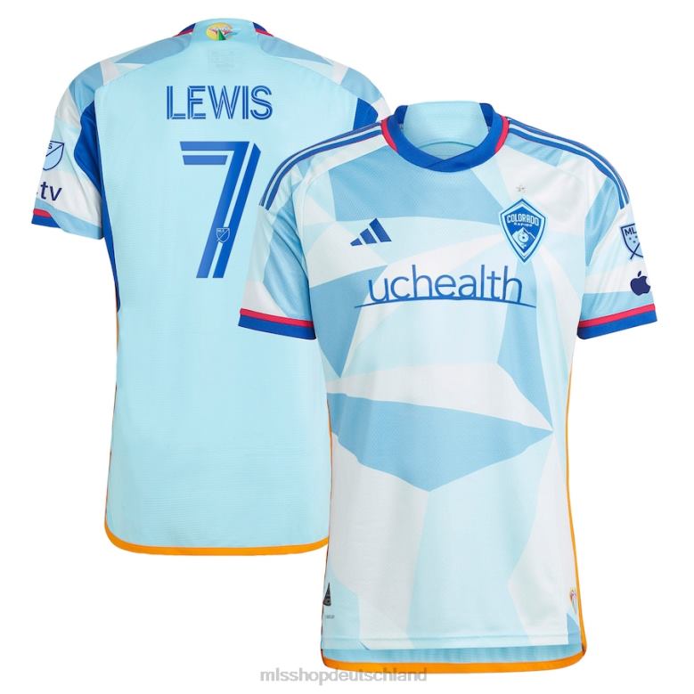 MLS Jerseys Männer Colorado Rapids Jonathan Lewis adidas hellblaues 2023 New Day Kit authentisches Trikot 4PP8T917