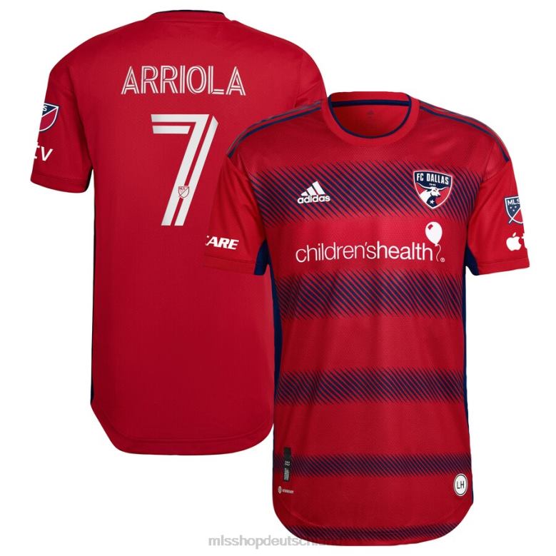 MLS Jerseys Männer FC Dallas Paul Arriola adidas rotes Crescendo-Kit 2023, authentisches Spielertrikot 4PP8T377