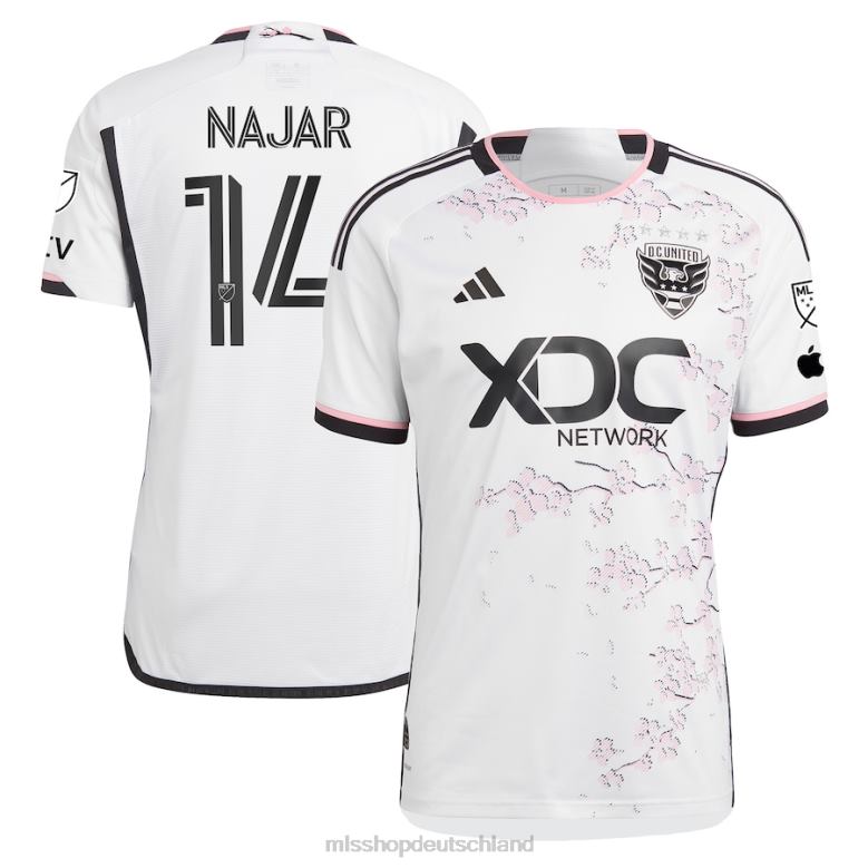MLS Jerseys Männer Gleichstrom United Andy Najar adidas White 2023 The Cherry Blossom Kit authentisches Spielertrikot 4PP8T906
