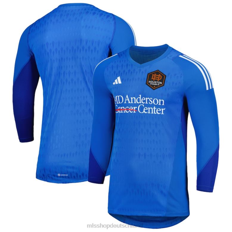 MLS Jerseys Männer Houston Dynamo FC adidas blaues 2023 Torwart-Langarm-Replika-Trikot 4PP8T1212