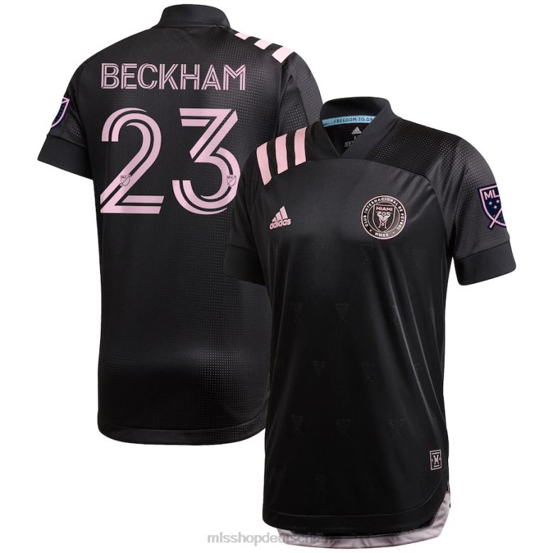 MLS Jerseys Männer Inter Miami CF David Beckham Adidas Schwarz 2020 erstes authentisches Auswärtstrikot 4PP8T531