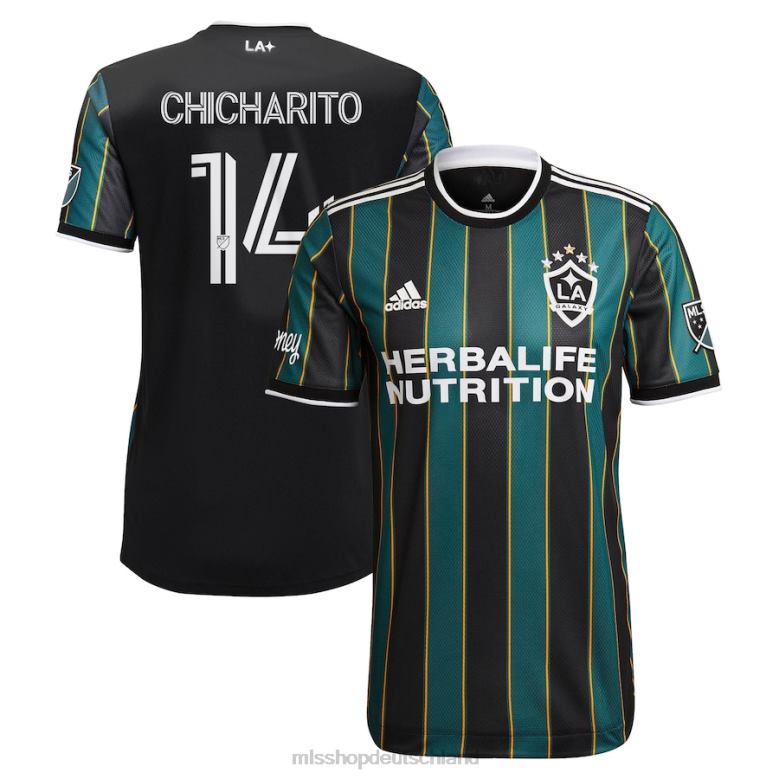 MLS Jerseys Männer La Galaxy Chicharito Adidas Schwarz 2021 Das La Galaxy Community Kit authentisches Spielertrikot 4PP8T355