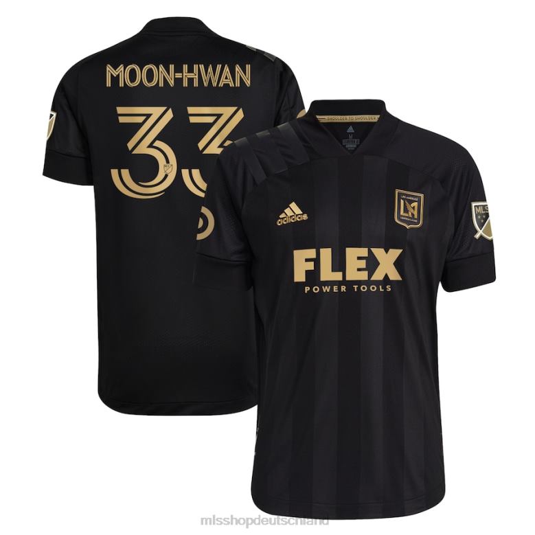 MLS Jerseys Männer Lafc Kim Moon-Hwan adidas Schwarz 2021 Primärspieler-Trikot 4PP8T1310