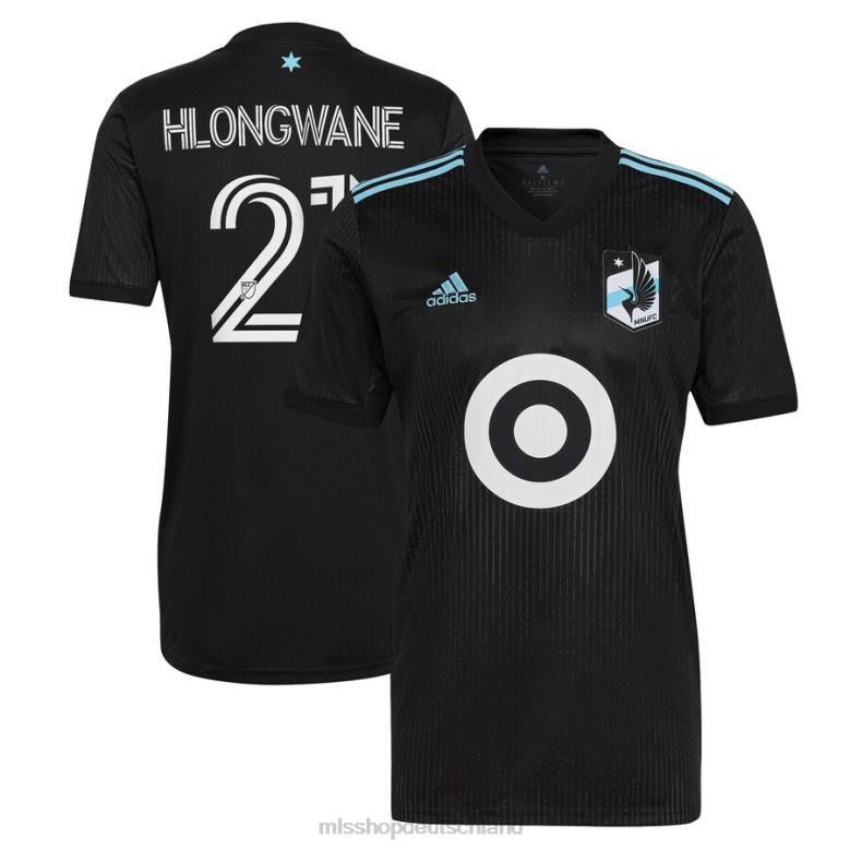 MLS Jerseys Männer Minnesota United FC Bongokuhle Hlongwane adidas schwarzes 2023 Minnesota Night Kit Replika-Trikot 4PP8T711