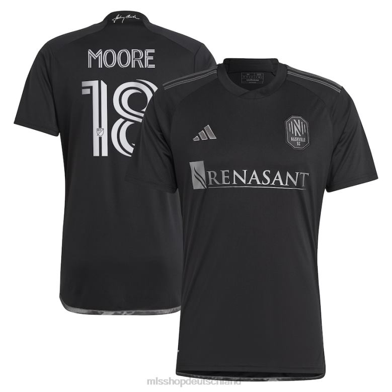 MLS Jerseys Männer nashville sc shaq moore adidas schwarz 2023 Mann im schwarzen Kit Replika-Spielertrikot 4PP8T469