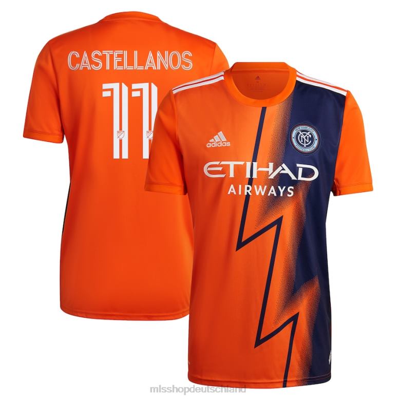 MLS Jerseys Männer New York City FC Valentin Castellanos adidas Orange 2022 The Volt Kit Replika-Spielertrikot 4PP8T941
