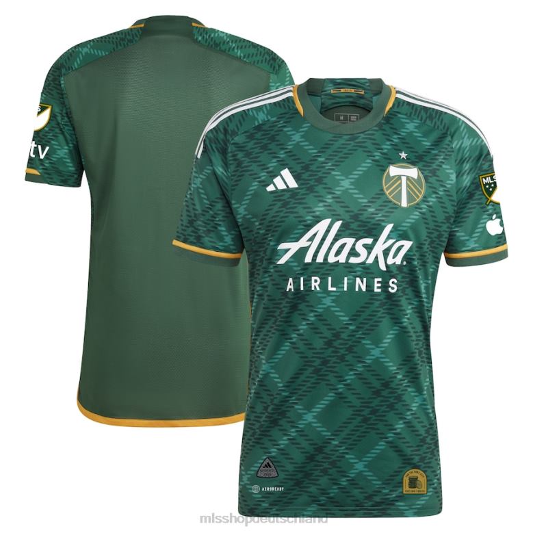 MLS Jerseys Männer Portland Timbers adidas grün 2023 Portland Plaid Kit authentisches Trikot 4PP8T30