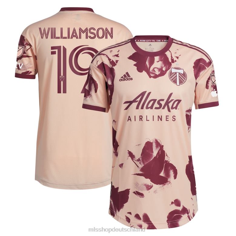 MLS Jerseys Männer Portland Timbers Eryk Williamson adidas Pink 2023 Heritage Rose Kit authentisches Spielertrikot 4PP8T1326