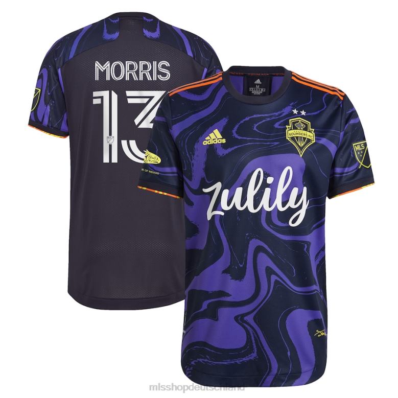 MLS Jerseys Männer Seattle Sounders FC Jordan Morris adidas lila 2021 das Jimi Hendrix Kit authentisches Spielertrikot 4PP8T702