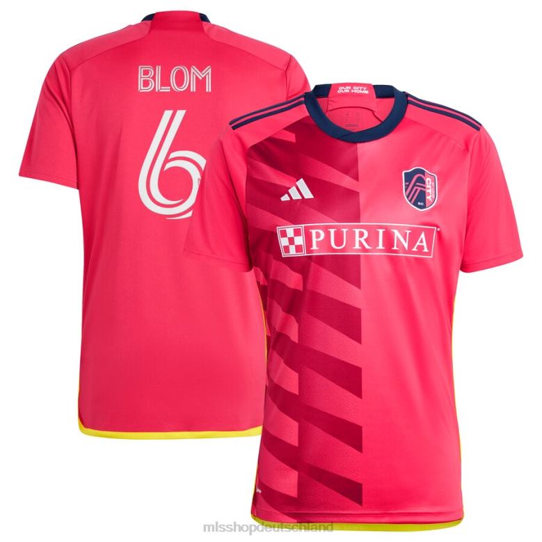 MLS Jerseys Männer st. Louis City SC Njabulo Blom Adidas Red 2023 The Spirit Kit Replika-Trikot 4PP8T610