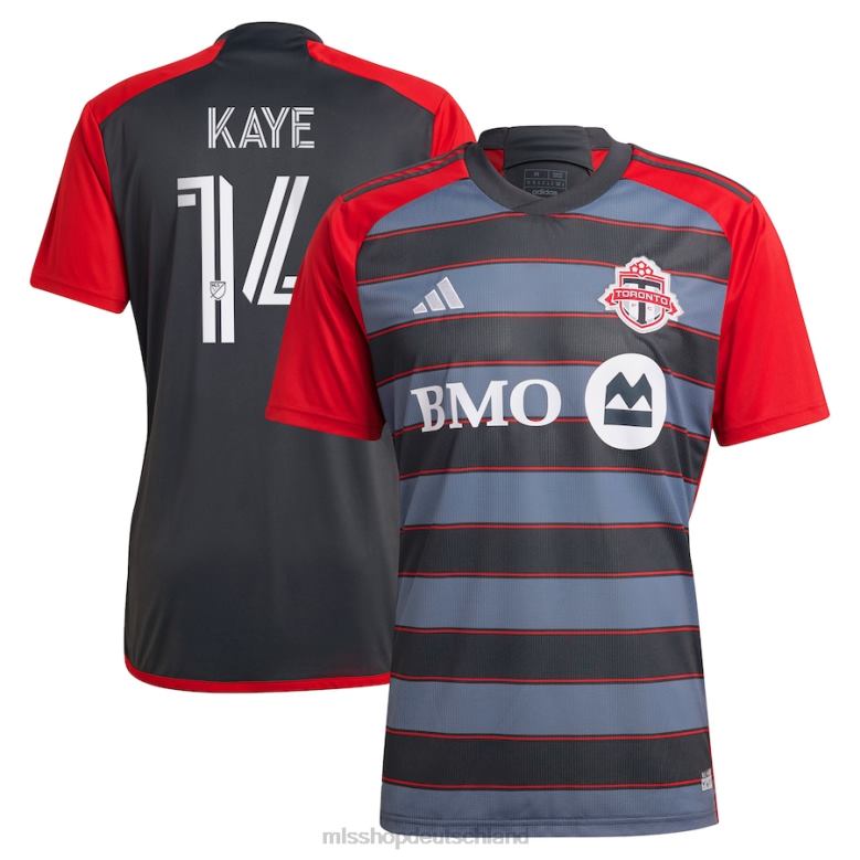 MLS Jerseys Männer Toronto FC Mark-Anthony Kaye adidas graues 2023 Club Kit Replika-Spielertrikot 4PP8T1084