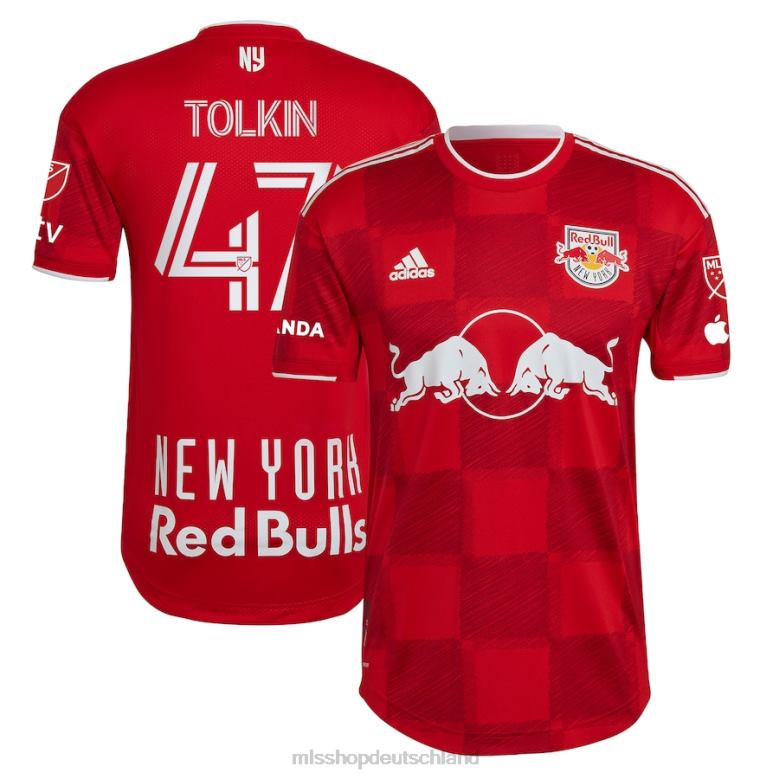 MLS Jerseys Männer New York Red Bulls John Tolkin adidas rotes 2023 1ritmo authentisches Spielertrikot 4PP8T593
